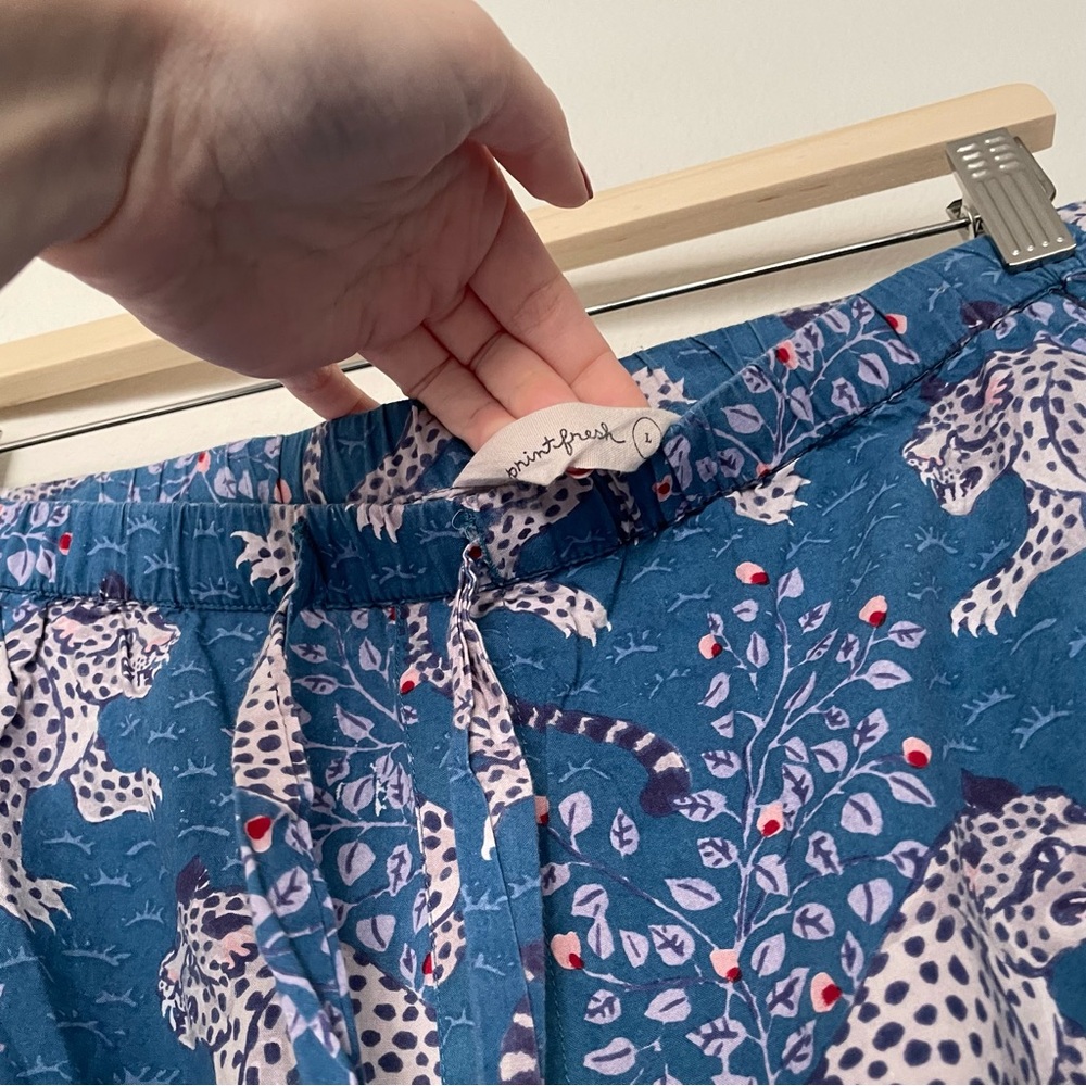 Printfresh Teal & Light Pink Leopard-Print Women's Pajama Set - Picture 7 of 8